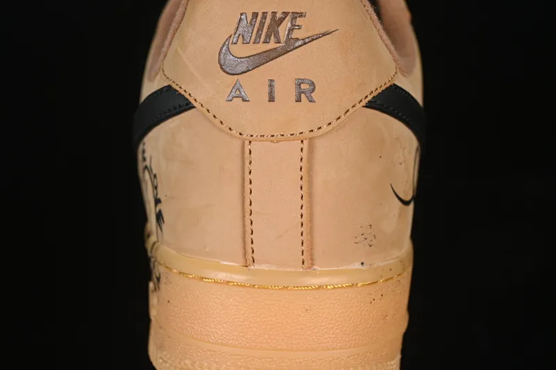 All categories Nk Air Force 1 Air Force series Nk Air Force 1 Low Air Force low top Nike Air Force 1'07 Low Wheat color graffiti Air Force 1 low top casual sneakers CJ9179-700
